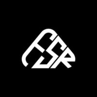 fsr brief logo creatief ontwerp met vector grafisch, fsr gemakkelijk en modern logo in ronde driehoek vorm geven aan.