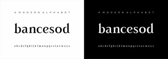 elegant modern alfabet brieven lettertype. klassiek belettering minimaal mode ontwerpen. typografie modern serif fonts regelmatig vector