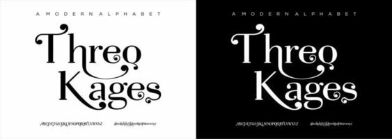 elegant modern alfabet brieven lettertype. klassiek belettering minimaal mode ontwerpen. typografie modern serif fonts regelmatig vector