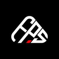 fps brief logo creatief ontwerp met vector grafisch, fps gemakkelijk en modern logo in ronde driehoek vorm geven aan.