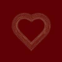 gelukkig valentijnsdag dag kaart met gouden sparkles Aan rood achtergrond. elegant patroon voor achtergrond, textiel, papier verpakking en andere ontwerp. vector illustratie