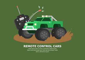 Bright Green Muddy RC Car Vector