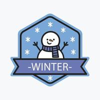 realistisch winter logo sjabloon ontwerp vector