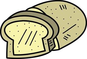 hand- getrokken brood van brood illustratie vector