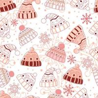 winter en Kerstmis themed naadloos patroon vector