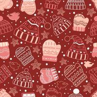 winter en Kerstmis themed naadloos patroon vector