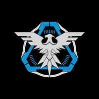 tactisch adelaar luchtmacht squadron logo vector