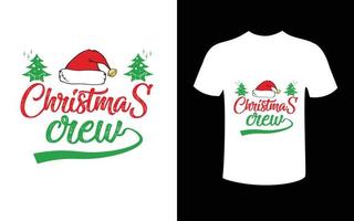 Kerstmis bemanning t-shirt ontwerp vector
