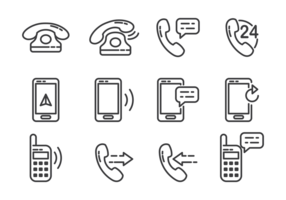 Tel Pictogrammen Vector