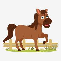 tekenfilm illustratie van een paard vector