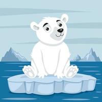 tekenfilm illustratie van een polair beer vector