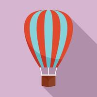 lucht ballon icoon, vlak stijl vector