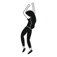 dansen meisje icoon, gemakkelijk stijl vector