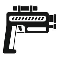 pistool blaster icoon, gemakkelijk stijl vector