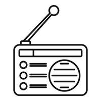 campagne radio icoon, schets stijl vector