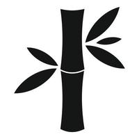 Japan bamboe icoon, gemakkelijk stijl vector