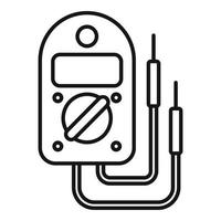 multimeter apparaat icoon, schets stijl vector