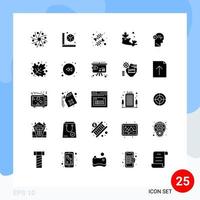 voorraad vector icoon pak van 25 lijn tekens en symbolen voor sleutel blad printer Canada romance bewerkbare vector ontwerp elementen
