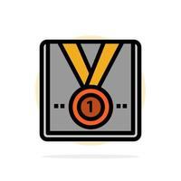 prijs medaille ster winnaar trofee abstract cirkel achtergrond vlak kleur icoon vector