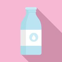melk glas fles icoon, vlak stijl vector