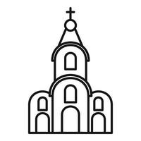 stad kapel icoon, schets stijl vector
