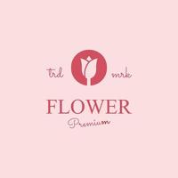 logos van bloemen, rozen, lotus bloemen, tulp bloem logo ontwerp retro wijnoogst vector