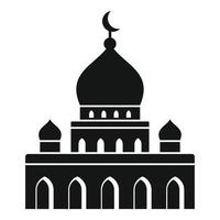 Islam moskee icoon, gemakkelijk stijl vector