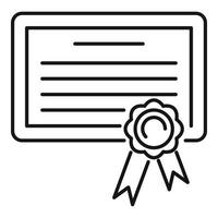 geboren geboorte certificaat icoon, schets stijl vector