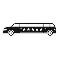 beroemdheid limousine icoon, gemakkelijk stijl vector