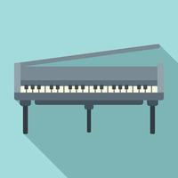 Open groots piano icoon, vlak stijl vector
