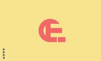 alfabet letters initialen monogram logo ce, ec, c en e vector