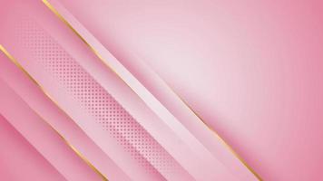 luxe licht roze abstract achtergrond combineren met gouden lijnen element, illustratie van vector over modern sjabloon de luxe ontwerp.