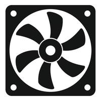 pc systeem ventilator icoon, gemakkelijk stijl vector