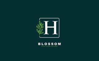 h logo bloemen vector voor identiteit bedrijf. eerste brief natuur sjabloon vector illustratie voor uw merk.