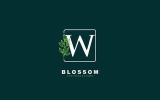 w logo bloemen vector voor identiteit bedrijf. eerste brief natuur sjabloon vector illustratie voor uw merk.