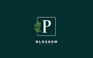 p logo bloemen vector voor identiteit bedrijf. eerste brief natuur sjabloon vector illustratie voor uw merk.