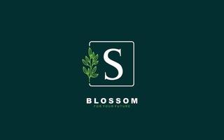 s logo bloemen vector voor identiteit bedrijf. eerste brief natuur sjabloon vector illustratie voor uw merk.