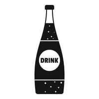 Frisdrank glas fles icoon, gemakkelijk stijl vector