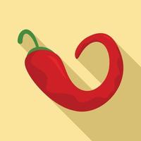 jalapeno Chili peper icoon, vlak stijl vector