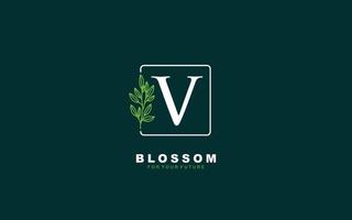 v logo bloemen vector voor identiteit bedrijf. eerste brief natuur sjabloon vector illustratie voor uw merk.