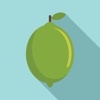 limoen fruit icoon, vlak stijl vector