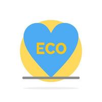 eco hart liefde milieu abstract cirkel achtergrond vlak kleur icoon vector