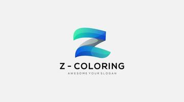 eerste z brief kleuren logo ontwerp vector icoon illustratie