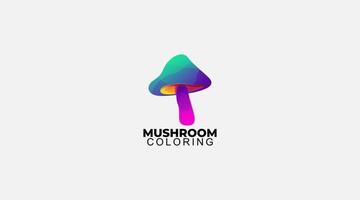 kleurrijk champignons logo ontwerpen icoon vector