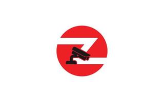 z logo cctv voor identiteit. veiligheid sjabloon vector illustratie voor uw merk.