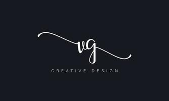 handschrift brief vg logo pro vector het dossier pro vector pro vector