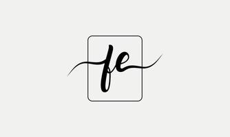 handschrift brief fe logo pro vector het dossier pro vector pro vector