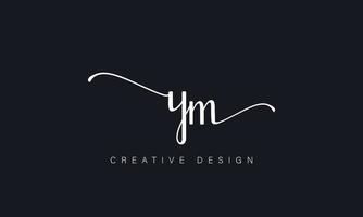 handschrift brief ym logo pro vector het dossier pro vector pro vector