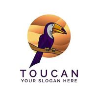 toekan vogel logo ontwerp sjabloon vector illustratie