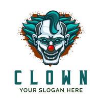 clown logo ontwerp vector mascotte sjabloon